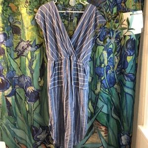 Striped chambray dress